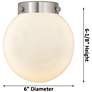 3_Downtown Caden Beacon 6"W Cord Polished Chrome Pendant w/ Seedy Shade more views