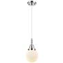 1_Downtown Caden Beacon 6"W Cord Polished Chrome Pendant w/ White Shade