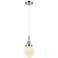 Downtown Caden Beacon 6"W Cord Polished Chrome Pendant w/ White Shade