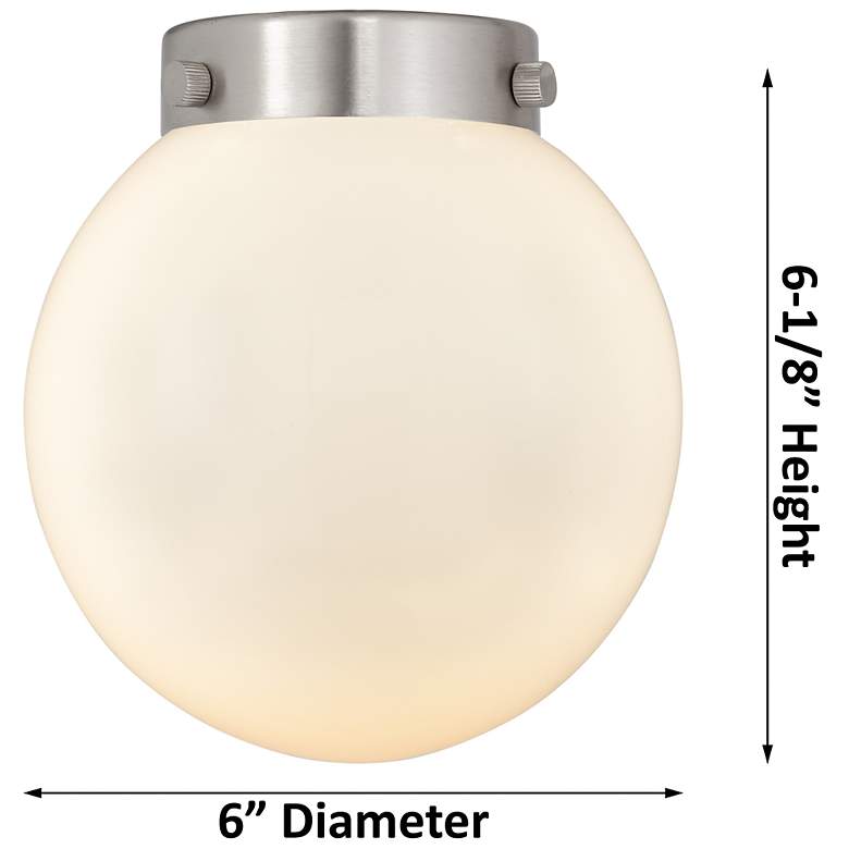 Image 3 Downtown Caden Beacon 6"W Cord Satin Gold Mini Pendant w/ White Shade more views