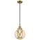 Downtown Caden Beacon 8"W Cord Antique Brass Pendant w/ Mercury Shade