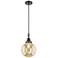 Downtown Caden Beacon 8"W Cord Black Mini Pendant w/ Mercury Shade