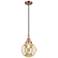 Downtown Caden Beacon 8"W Cord Copper Mini Pendant w/ Mercury Shade
