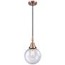 1_Downtown Caden Beacon 8"W Cord Copper Mini Pendant w/ Seedy Shade