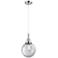 Downtown Caden Beacon 8"W Cord Polished Chrome Pendant w/ Clear Shade