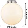 3_Downtown Caden Beacon 8"W Cord Polished Chrome Pendant w/ Clear Shade more views