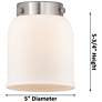 Downtown Caden Bell 5"W Cord Black Mini Pendant w/ Light Smoke Shade