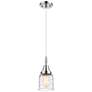 1_Downtown Caden Bell 5"W Cord Chrome Pendant w/ Clear Swirl Shade