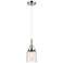 Downtown Caden Bell 5"W Cord Chrome Pendant w/ Clear Swirl Shade
