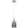 1_Downtown Caden Bell 5"W Cord Chrome Pendant w/ Light Smoke Shade