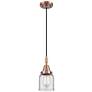 1_Downtown Caden Bell 5"W Cord Copper Mini Pendant w/ Clear Shade