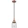 Downtown Caden Bell 5"W Cord Copper Mini Pendant w/ Clear Shade