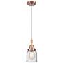 1_Downtown Caden Bell 5"W Cord Copper Mini Pendant w/ Seedy Shade