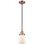 1_Downtown Caden Bell 5"W Cord Copper Mini Pendant w/ White Shade