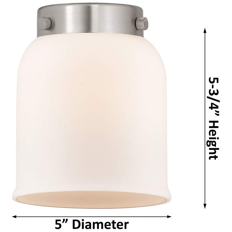 Image 3 Downtown Caden Bell 5"W Cord Nickel Mini Pendant w/ Light Smoke Shade more views