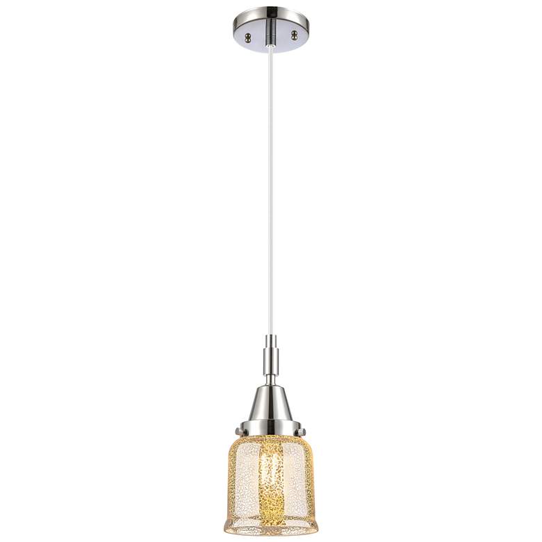 Image 1 Downtown Caden Bell 5"W Cord Polished Chrome Pendant w/ Mercury Shade
