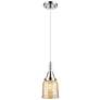 1_Downtown Caden Bell 5"W Cord Polished Chrome Pendant w/ Mercury Shade