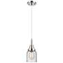 1_Downtown Caden Bell 5"W Cord Polished Chrome Pendant w/ Seedy Shade