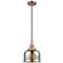 Downtown Caden Bell 8"W Cord Copper Mini Pendant w/ Mercury Shade
