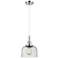 Downtown Caden Bell 8"W Cord Polished Chrome Pendant w/ Seedy Shade