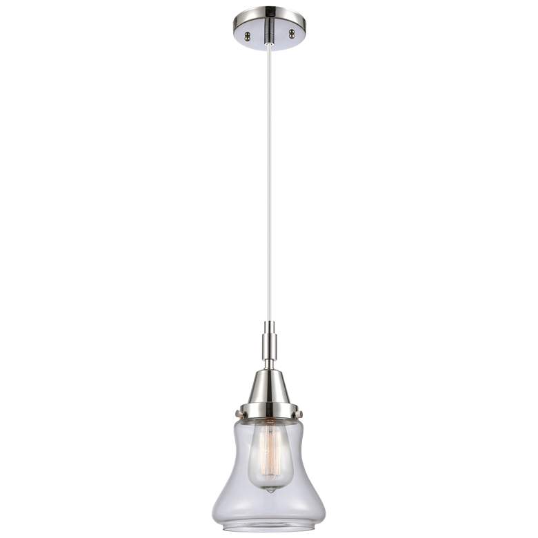 Image 1 Downtown Caden Bellmont 7"W Cord Chrome Pendant w/ Clear Shade