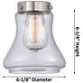 3_Downtown Caden Bellmont 7"W Cord Copper Mini Pendant w/ Clear Shade more views