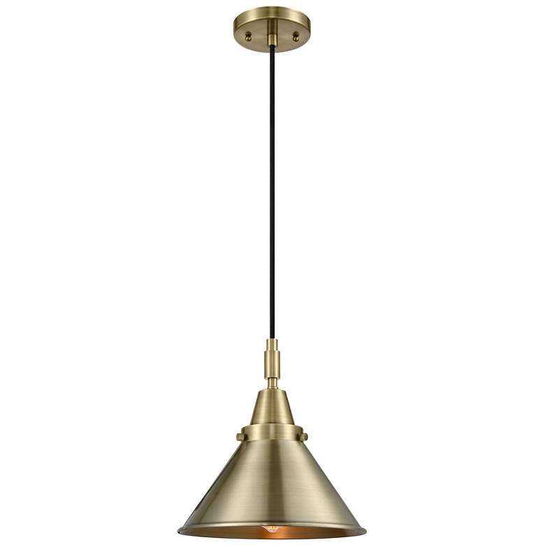 Image 1 Downtown Caden Briarcliff 10"W Cord Antique Brass Pendant