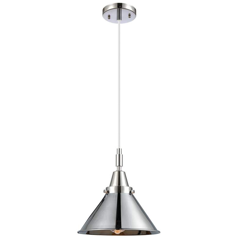 Image 1 Downtown Caden Briarcliff 10"W Cord Chrome Pendant w/ Chrome Shade