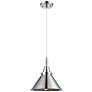 1_Downtown Caden Briarcliff 10"W Cord Chrome Pendant w/ Chrome Shade