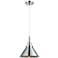 Downtown Caden Briarcliff 10"W Cord Chrome Pendant w/ Chrome Shade