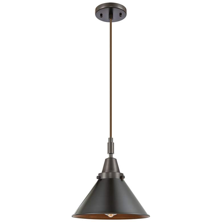 Image 1 Downtown Caden Briarcliff 10"W Cord Oiled Bronze Pendant