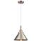 Downtown Caden Briarcliff 10"W Cord Satin Nickel Pendant