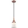 1_Downtown Caden Canton 5"W Cord Copper Mini Pendant w/ White Shade