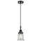 Downtown Caden Canton 5"W Cord Matte Black Mini Pendant w/ Clear Shade