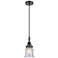 Downtown Caden Canton 5"W Cord Matte Black Mini Pendant w/ Seedy Shade