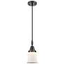 Downtown Caden Canton 5"W Cord Matte Black Mini Pendant w/ White Shade