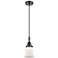 Downtown Caden Canton 5"W Cord Matte Black Mini Pendant w/ White Shade