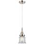 1_Downtown Caden Canton 5"W Cord Nickel Mini Pendant w/ Clear Shade