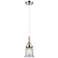 Downtown Caden Canton 5"W Cord Nickel Mini Pendant w/ Clear Shade