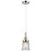 Downtown Caden Canton 5"W Cord Nickel Mini Pendant w/ Seedy Shade