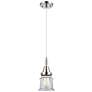 1_Downtown Caden Canton 5"W Cord Polished Chrome Pendant w/ Clear Shade