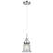 Downtown Caden Canton 5"W Cord Polished Chrome Pendant w/ Clear Shade