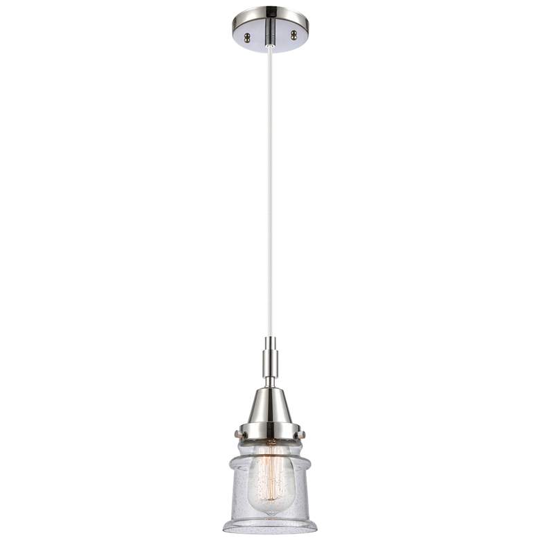 Image 1 Downtown Caden Canton 5"W Cord Polished Chrome Pendant w/ Seedy Shade