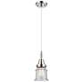 1_Downtown Caden Canton 5"W Cord Polished Chrome Pendant w/ Seedy Shade