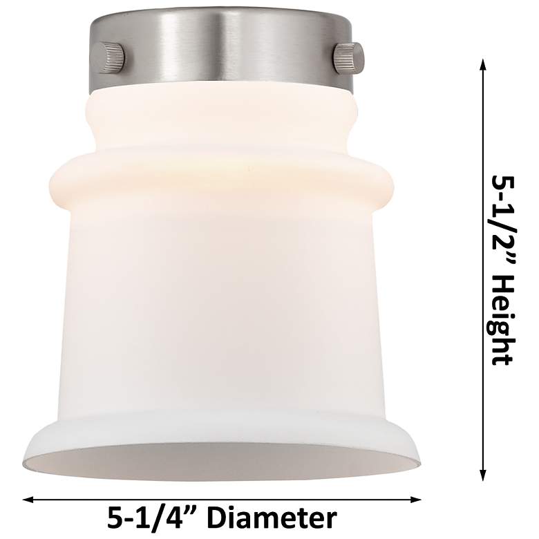 Image 3 Downtown Caden Canton 5"W Cord Satin Nickel Pendant w/ Clear Shade more views