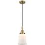1_Downtown Caden Canton 6"W Cord Antique Brass Pendant w/ White Shade