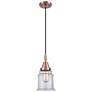 1_Downtown Caden Canton 6"W Cord Copper Mini Pendant w/ Clear Shade