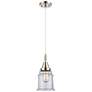 1_Downtown Caden Canton 6"W Cord Nickel Mini Pendant w/ Clear Shade