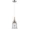 Downtown Caden Canton 6"W Cord Nickel Mini Pendant w/ Clear Shade