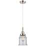 1_Downtown Caden Canton 6"W Cord Nickel Mini Pendant w/ Seedy Shade